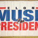Elon Musk Flag Musk 2024 Free Speech White President Sign Poster 3x5'