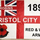 Bristol City Football Club Flag 3x5ft Banner polyester Red White Army