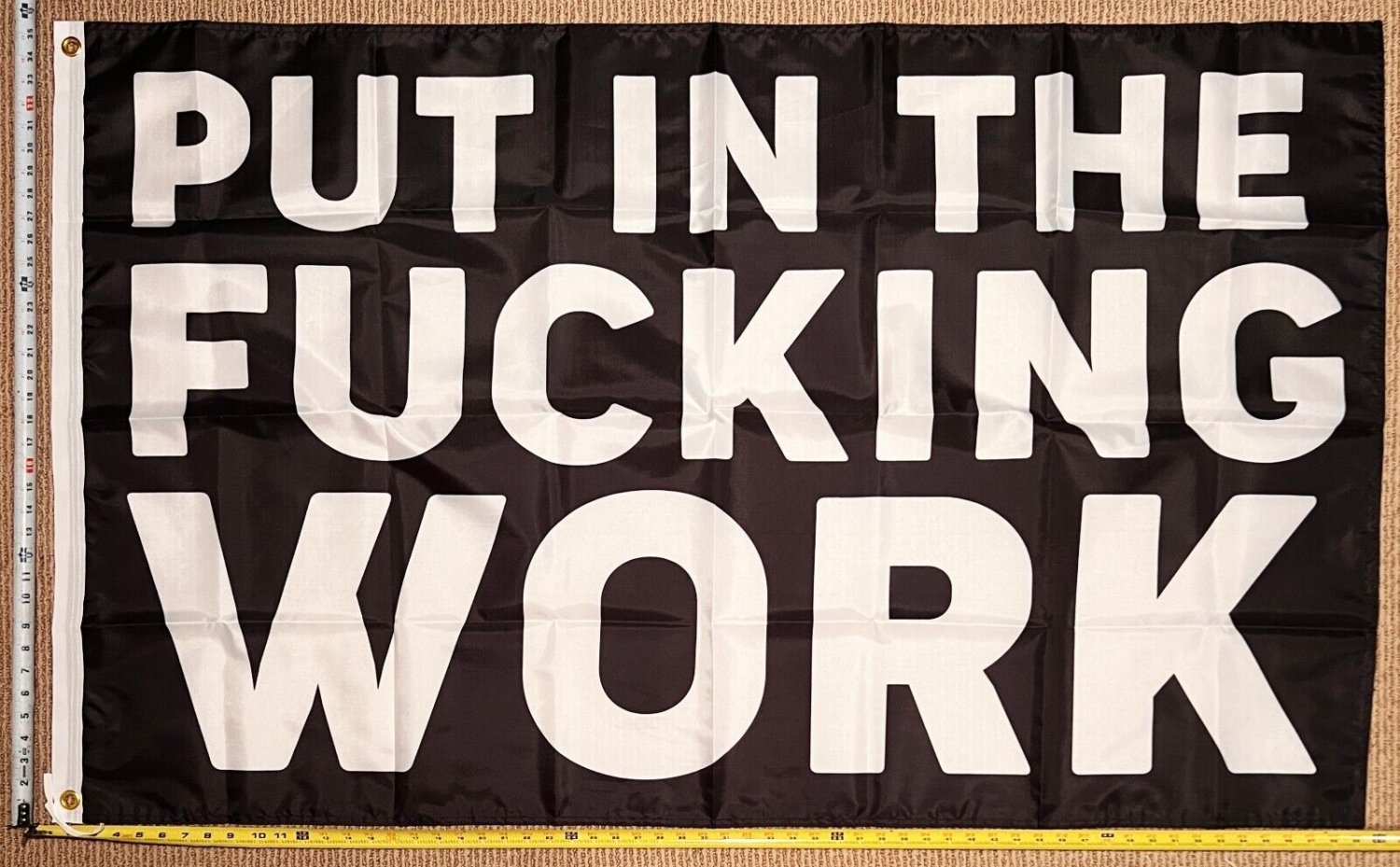 Motivation Flag Nobody Cares Work Harder 10 Gym Banner Sign 3x5'