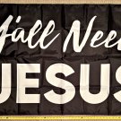 Jesus Flag Y Lord Love Religion Christian God USA Poster Sign 3x5'