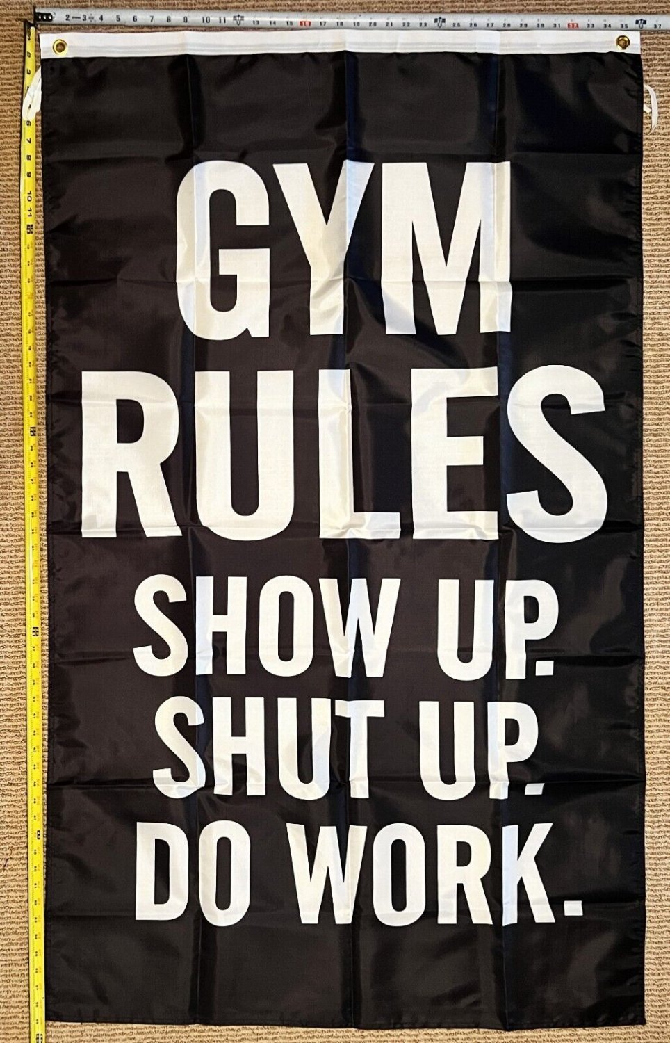 Motivation Flag 3 Gym Workout Hard Work Sign America Beer USA 3x5' 3