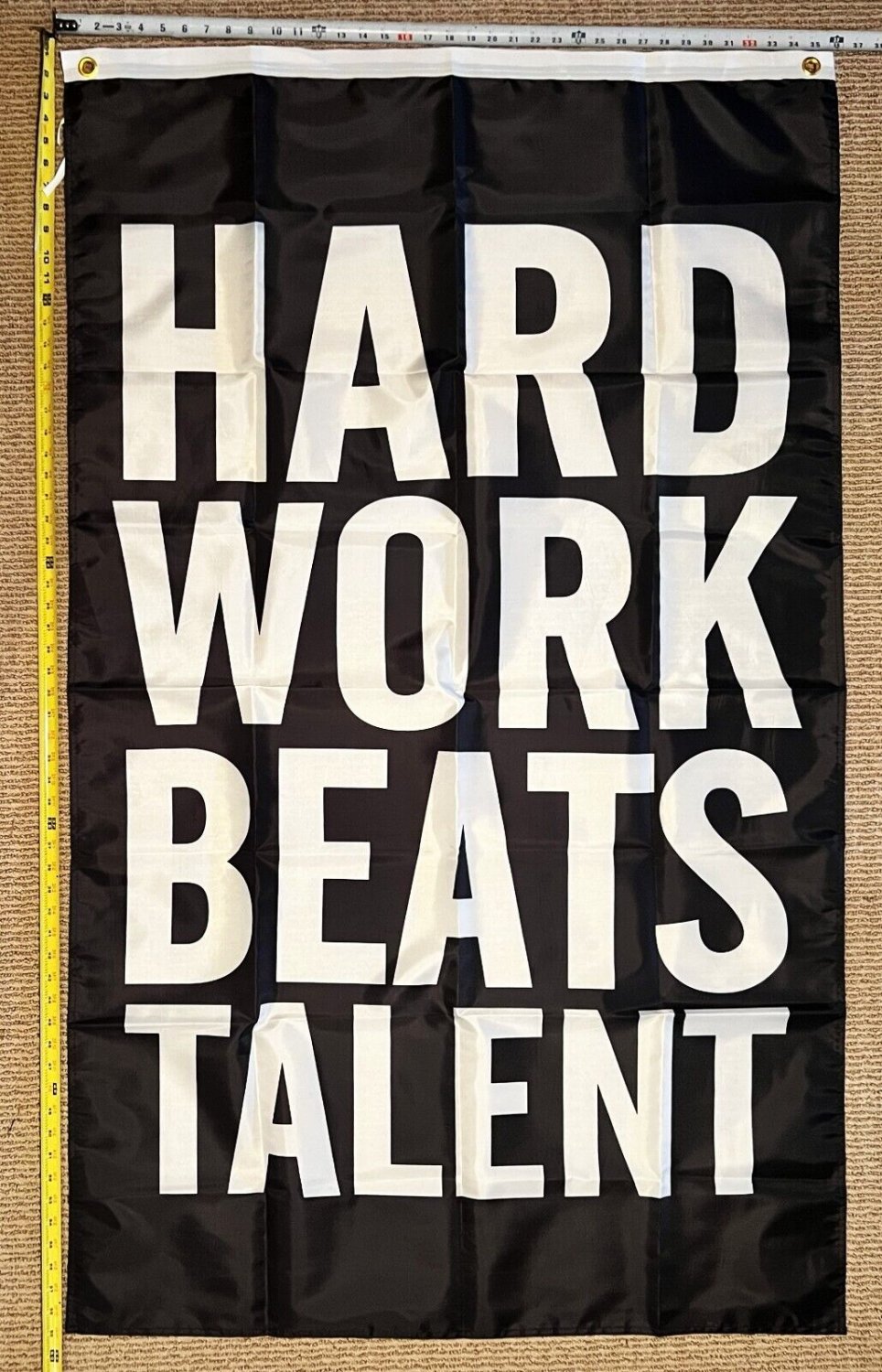 Motivation Flag 2 Gym Workout Hard Work Sign America Beer USA 3x5' 3