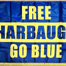 Harbaugh Flag Michigan Vs. Everybody Blue Wolverines Beer USA 3x5'