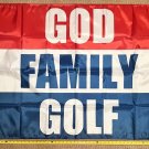 Golf Flag Beer God Save America Racing Farm Dorm Room USA Sign 3x5