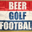 Football Flag Beer Golf Dorm Man Cave College Banner USA 3x5'