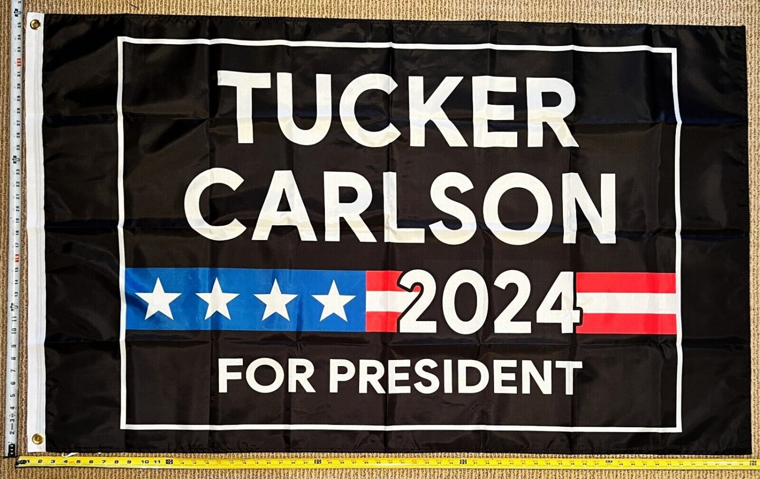 Donald Trump Flag 2024 Black Save America Vivek Rumaswamy USA Sign 3x5'