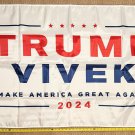 Donald Trump Flag 2024 White Save America Vivek Rumaswamy USA Sign 3x5'