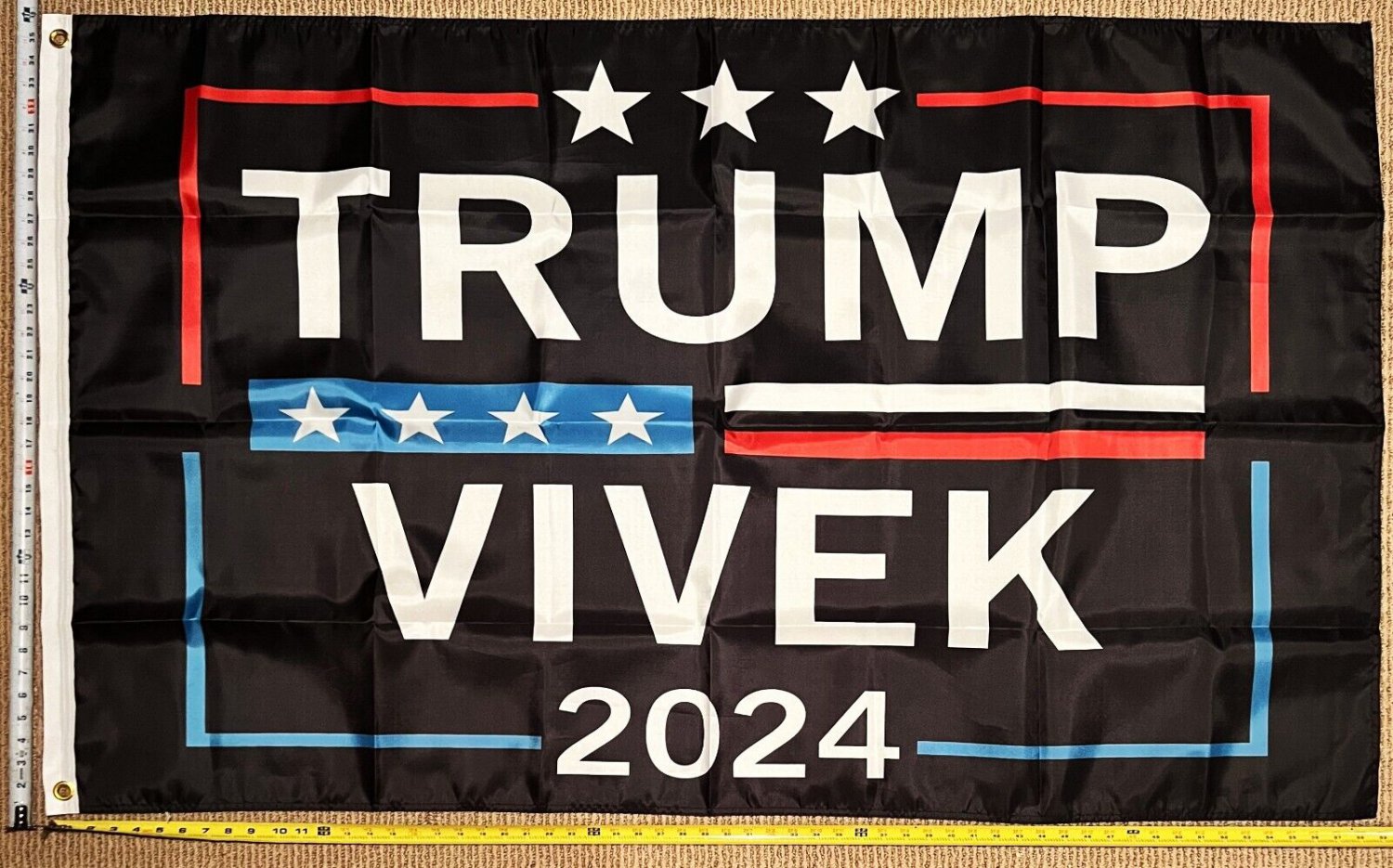 Donald Trump Flag 2024  Black Save America Vivek Rumaswamy USA Sign 3x5'