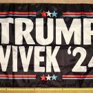 Donald Trump Flag 2024  Black Red White Save America Vivek Rumaswamy USA Sign 3x5'
