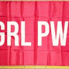 Motivational Flag Girl Power Work Hard Gym Dorm Beer Sign USA 3x5'