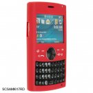 Silicone Skin Cover Case for Samsung BlackJack II i617 - Red