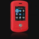 Silicone Skin Cover Case for LG Shine CU720 - Red