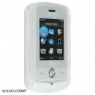 Silicone Skin Cover Case for LG Shine CU720 - White