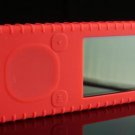 Red Ribbed Silicone Skin Cover Case for Microsoft Zune 4GB / 8GB