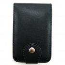 Vertical Leather Flip Cover Pouch Case for Creative Zen Vision M - Black