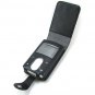 Vertical Leather Flip Cover Pouch Case for Creative Zen Vision M - Black