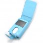 Vertical Leather Flip Cover Pouch Case for Creative Zen Vision M - Blue