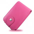 Vertical Leather Flip Cover Pouch Case for Creative Zen Vision M - Hot Pink