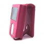 Vertical Leather Flip Cover Pouch Case for Creative Zen Vision M - Hot Pink