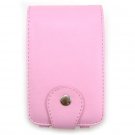 Vertical Leather Flip Cover Pouch Case for Creative Zen Vision M - Baby Pink