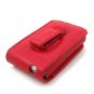 Vertical Leather Flip Cover Pouch Case for Creative Zen Vision M - Red