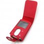 Vertical Leather Flip Cover Pouch Case for Creative Zen Vision M - Red