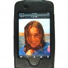 Leather Kickstand Carrying Protection Case Cover for Apple iTouch MP3 Music Video Player - Black