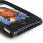 Leather Kickstand Carrying Protection Case Cover for Apple iTouch MP3 Music Video Player - Black