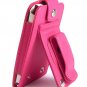 Leather Kickstand Carrying Protection Case Cover for Apple iTouch MP3 Music Video Player - HOT PINK