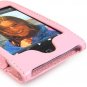 Leather Kickstand Carrying Protection Case Cover for Apple iTouch MP3 Music Video Player - PINK