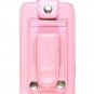 Leather Kickstand Carrying Protection Case Cover for Apple iTouch MP3 Music Video Player - PINK