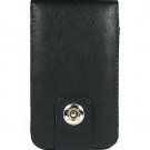 Leather Flip Cover FOLIO Carrying Case for Apple iTouch MP3 Music Video Player - Black