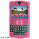 Soft Rubber Silicone Skin Cover Case for Motorola Q9m Cell Phone - Pink