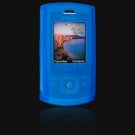 Soft Rubber Silicone Skin Cover Case for Samsung M520 Cell Phone - BLUE
