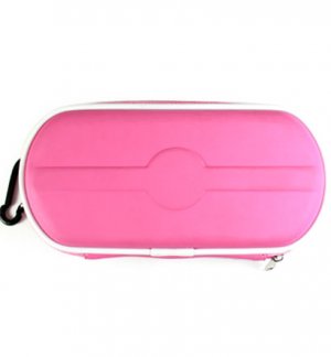Carrying Cover Case Pouch for Sony PlayStation Portable (PSP 2000) Slim - HOT PINK
