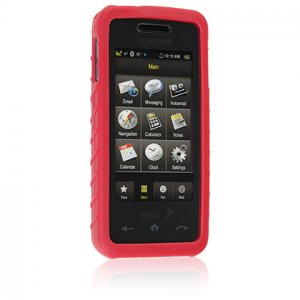 RED Soft Rubber Silicone Skin Case Cover for SAMSUNG INSTINCT M800 Cell Phone