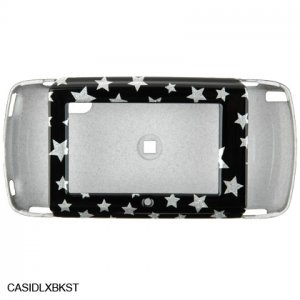 BLACK & SILVER Stars Shield Protector Case w/ Belt Clip for Sidekick LX