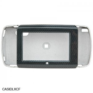 Crystal Shield Protector Case for Sidekick LX Cell Phone - Black Carbon Fiber