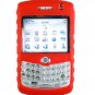 Premium Ribbed Silicone Skin Cover for BlackBerry Curve 8300 - Red