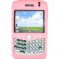 Premium Ribbed Silicone Skin Cover for BlackBerry Curve 8300 - Solid Pink