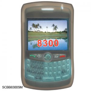 Soft Silicone Skin Cover Case for BlackBerry Curve 8300 - Gray