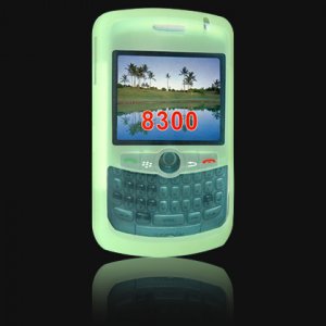 Soft Silicone Skin Cover Case for BlackBerry Curve 8300 - Green