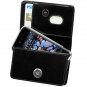 Black Wallet Case For Samsung Instinct M800 with Removable Spring Clip & Swivel Clip