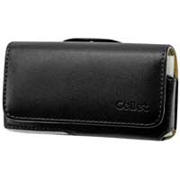 Black Leather Noble Case for Palm Centro w/ Removable Belt Clip
