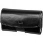 BLACK Omega Leather Case w/ Removable Spring Clip for Palm Centro