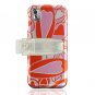Hard Plastic Shield Protector Faceplate Case for Samsung Instinct M800 - RED HEARTS