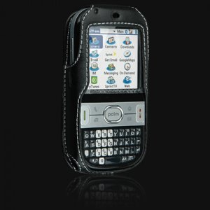 Black Premium Leather Case for Palm Centro 690