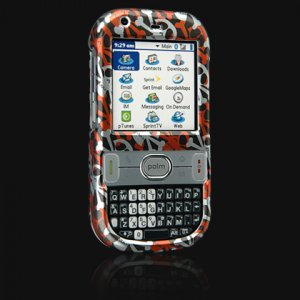 Crystal Shield Protector Case for Palm Centro - Red Skull