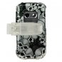 Hard Plastic Shield Protector Faceplate Case w/ Belt Clip for Palm Treo 800w - BLACK SKULLS