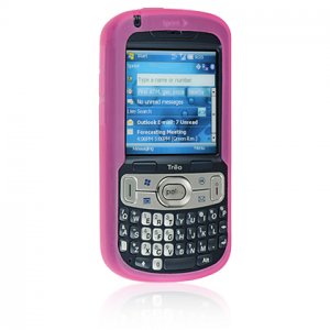 Full View Soft Silicone Skin Cover Rubber Case for Palm Treo 800W - PINK